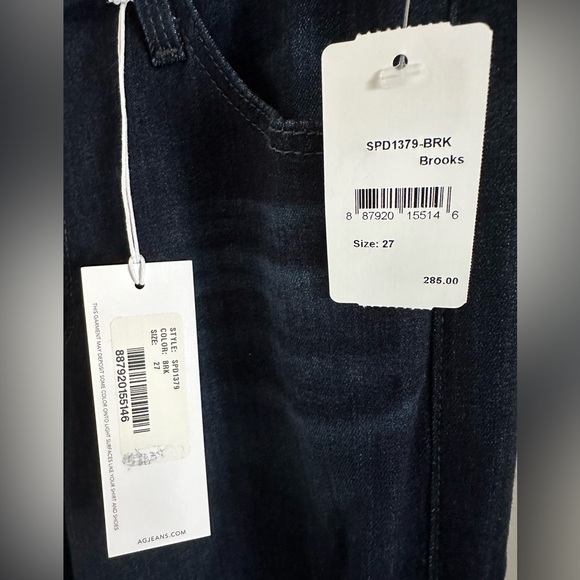AG skinny jeans, in dark blue wash. Size 27. - Picture 2 of 4
